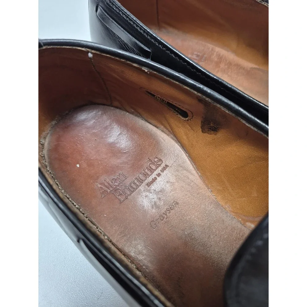 Allen Edmonds Shoes Mens Size 8 E Black Grayson Tassel Loafers Leather Made USA